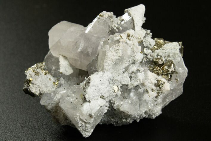 Columnar Calcite Crystals with Pyrite - Fluorescent! #330094